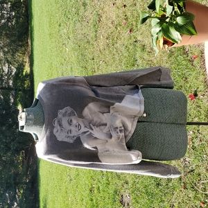 Marilyn Monroe cropped long sleeve sweatshirt